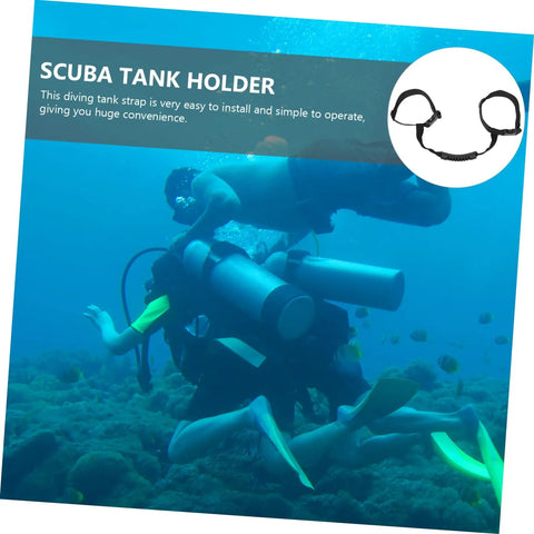Stretchy Diving Tank Cylinder Band Retainer for Scuba Gear Lightweight Canvas Strap in underwater scuba scene
