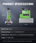 Front and side view of Automatic Electric Wire Stripping Machine For Leftover Cable Recycling With 6 Channel 5 Blade System And 35W All Copper Motor.