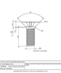 Technical drawing of True Titanium M4 0.7 Pitch 12mm Flat Head Phillips Machine Screw Pack Of 5 Grade 2 CP.
