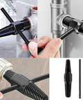 Heavy-Duty Pipe Thread Extractor For Broken Threads, Screw Removal Tool For Faucets And Water Lines in use on metal pipe