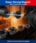 Low Profile Socket Adapters Set For Impact Wrenches And Electric Ratchets, Converts 3/8 To 1/2, 1/4 To 3/8, 3/4 To 1, And 1/2 To 3/4 Inch, 4 Piece Kit