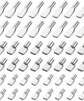 48 Pack Beefy Stainless Steel Shelf Support Pins With Spoon Shape Design arranged neatly, showcasing durable construction for cabinets.