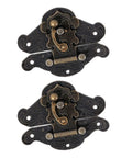 2 Piece Vintage Buckle Latch Zinc Alloy Jewelry Box Latch Hasp With Antique Bronze Finish For Wooden Chest And Suitcase Repair