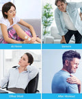 Heavy Duty Tens Therapy Pads With Pad Holder 24 Pack Boasting Thick Conductive Gel used by diverse individuals for pain relief in various settings.