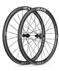 Ultralight High Modulus Carbon Wheelset With Aeris 40 And 50 Aero Rims For 700C Disc, 23mm Inner Width, set of 2 wheels
