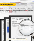 TUV testing report showcasing durability of office chair wheels rollerblade casters 3 inch 11x22mm all black set of 15