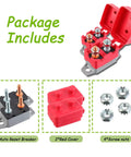 Built Tough 50A Automatic Reset Circuit Breaker Set For Cars Trucks And Battery Chargers With Secure Cover, includes 2 breakers and covers.