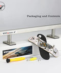 Dope Wood Fingerboard And Metal Flat Rail Set With Bearing Wheels, DIY Assembly packaging and contents displayed