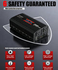 No Sweat Setup Heavy Duty Road Warrior 2000 Watt 12V DC To 110V AC Inverter with smart LCD and safety features.