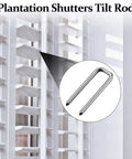 All In One Plantation Shutter Repair Kit With 85 Pieces Sturdy Shutter Louvers Staples Repair Pins Spring Pins Collar Pins Mixed Sizes For Windows DIY Tools And Supplies shown with tilt rod staple