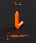 Premium Pro Grade Polymer 22LR Snap Caps For Dry Fire Training Tactical Drills And Safe Gun Handling, orange dummy rounds