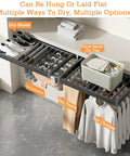 Adjustable Invisible Clothes Drying Rack For Trousers, Space Saving Laundry Organizer with pull-out design in a closet