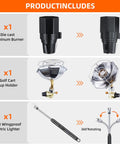 6800 BTU Propane Golf Cart Heater 2 In 1 Outdoor Heater With Cup Holder Mount And Cylinder Base product components display