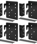 Solid As A Rock 4 Pack Bed Frame Hardware Featuring Double Hook Slot Brackets And Reinforced Steel Plates To Fix Creaky Foundations No Sweat Install Replaces Old Connector Clips Fast set of four steel bracket plates and fasteners.