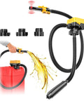 Heavy Duty Cordless Fuel Transfer Pump Rechargeable Battery Gas Dispenser Hose With Savage Flow Rate And No Sweat Setup For Swift Refueling Shop Tasks, pouring fuel from storage.
