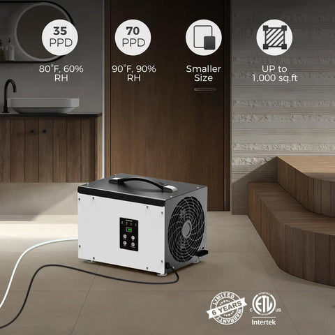 Heavy Duty Crawl Space Dehumidifier With Built In Pump For Basement Moisture Control Badass Air Quality Management Covers Up To One Thousand Square Feet No Sweat Humidity Removal All Week Long