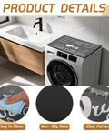 Heavy Duty Washer And Dryer Top Covers Non Slip Protector Mats For Laundry Room with non-slip base and clear pattern on washer