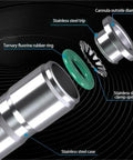 Heavy Duty Rust Proof 304 Stainless Steel Pneumatic Air Hose Fittings With Quick Release Coupling For High Pressure Pipe Connections and Grease Monkey Approved Jobs, showing parts like rubber ring and clamp spring.