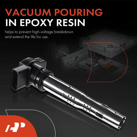 Ignition Coil Packs For Audi And Volkswagen Vehicles, Plug And Play, Vacuum Pouring in Epoxy Resin for 1.8L and 2.0L Engines