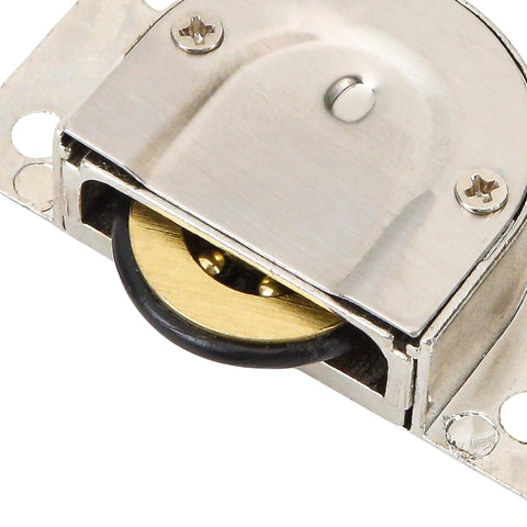 Close-up of Smooth Sliding Cabinet Door Hardware Set with durable stainless steel single wheel roller and zinc alloy pulley track.