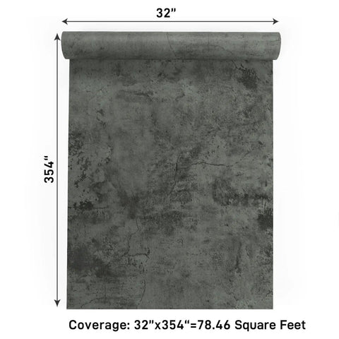 Big Roll Industrial Concrete Peel And Stick Wallpaper 32 By 354 Inches Self Adhesive Cement Look Matte Vinyl Unrolled