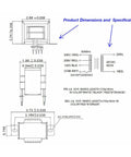 Technical diagram of Two Pack EI Isolation Transformer For HVAC Controls 120/208/240V Primary 24V Secondary 40 VA Class 2