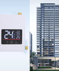 No Drama On Demand Hot Water Tankless Electric Water Heater With Slick Lcd Touchscreen US Plug 110 Volt showing LCD display and wall-mounted setup.