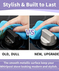 Comparison of old vs new Upgraded 5 Pack Stove Knob Replacement Kit For Gas Stoves And Ranges Compatible With WFG Series Models