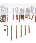 49 Piece M6 Hex Socket Drive Screws and Barrel Nuts Set in clear case for DIY projects
