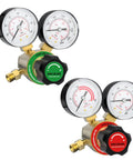 Oxygen And Acetylene Regulator Set With 3/8-24 Type A Outlet Pro Grade Inlets CGA540 For Oxygen And CGA200 For Acetylene