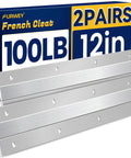 Badass Heavy Duty Aluminum French Cleat Hanger Keeps Your Wall Art And Shelves Rock Solid So You Dont Sweat It 12 Inch Pair showing two aluminum cleat pieces.