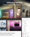 Color Changing WiFi Smart Light Bulb No Hub Needed A19 RGB LED Bulb Compatible With Alexa And Google Home Control in rooms