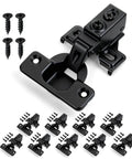 10 Pack Half Overlay Soft Close Cabinet Hinges Constructed From Durable Stainless Steel Featuring Rock Solid Build And Smooth As Butter Glide With Zero Noise Great For Freshening Up Your Kitchen Cabinets Fast, including screws.