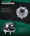 Front Wheel Bearing Hub Assembly 6 Lug Fits Nissan Pathfinder Frontier Xterra Equator With ABS 515064 2 Pack Durable Replacement