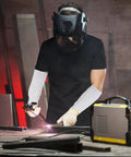 Built Tough Cut Resistant Forearm Sleeves Featuring Sweat Wicking Hppe And Reinforced Fiberglass Weave to shield arms while welding.