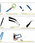 64 In 1 IC Kit For Electronics Nerds And Pros Pro Edition tools including IC grabber, ESD tweezers, and IC plier