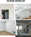 Handy Laser Distance Measure With Backlit LCD And Bubble Levels Enhanced Bright 393 Ft Range Fast 0.5 Second Readouts High Accuracy Plus Red And Green Beam Options Stores 30 History Records For Quick Project Tracking in room renovation scenes