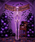 Life Size Skeleton Five Point Four Foot Poseable Full Body Halloween Prop with Movable Joints for Indoor Outdoor Spooky Decor