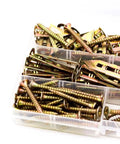 Self-Drilling Drywall Anchors With Screws Kit, 320-Piece Zinc Plated Wall Plugs, No Pre Drill Install, Heavy Duty Fasteners For Drywall, Ideal For Shelves And Decor, DIY Home Improvement in plastic organizer