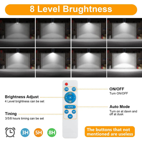 200W Solar Street Light Waterproof Outdoor Flood Light With 20000LM, 16Ft Wire, Dusk To Dawn Auto On, 5730 LED Beads, Big Battery, Set It And Forget It Security Lighting For Yard Garden Path Parking Lot