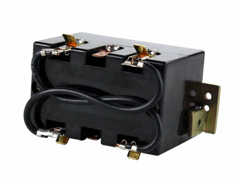 Forward Reverse Switch E1417 Replacement for Pipe Threader, side view, black with wires, compatible with Ridgid 300 and 535 series machines.