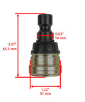 Front A Arm Bushing Ball Joint Kit For Polaris Sportsman XP 550 Touring 2009 And Sportsman XP 850 EFI EPS 2009 With Pivot Shaft 5135270 Bushing 5436798 Bolts 7518466 Nuts 7547313 And Ball Joints 7082507 7081991 7061220, black and metal ball joint dimensions