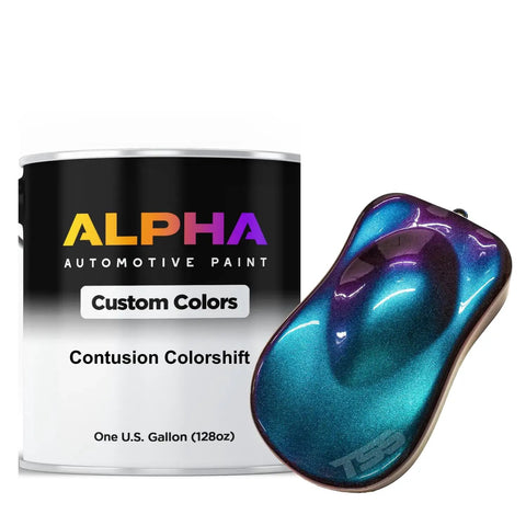 Gnarly Colorshift Chameleon Paint Basecoat Gallon Ready To Spray With Medium Reducer and swatch showing color shift