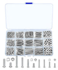 550 Piece Screw Bolt Nut Set Kit With Flat Washers And Slotted Hex Head Fasteners For DIY Projects Durable Metal Hardware Accessories Rust Resistant And Easy To Use