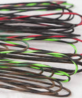 Multicolored custom crossbow string for Stryker Solution and LS, 35.5 inch BCY D97, 5 stage stretch, 3D end serving, USA made.