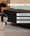 One Inch Self Adhesive Caster Wheels Four Pack Smooth Appliance Sliders shown installed on furniture for easy movement.