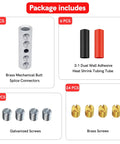 6 Gauge Wire Butt Connectors Kit With Tinned Brass, Heavy Duty Screw Type Quick Wire Connectors, heat shrink tubes, screws