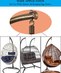Ultimate Hanging Kit For Egg Hammock Chair With Steel Spring Pin Plug Hardware And 500Lb Capacity shown in use with egg chairs