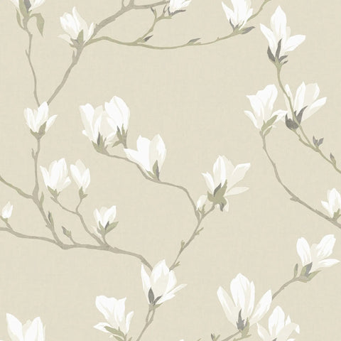 Magnolia Grove Natural Wallpaper With Easy Paste The Wall Application Strippable And Spongeable Wallcovering For Quick No Fuss Decor Durable Washable Finish Ideal For Living Rooms Bedrooms Hallways
