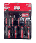 Tough As Nails Eight Piece Hook And Pick Set For Auto And Plumber Lines All Steel Core in packaging with red handles.